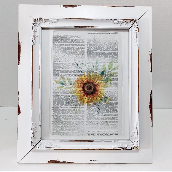 Wall Decor | Dictionary Art Print Sunflower Vintage Art Print Dictionary Print | Poshmark